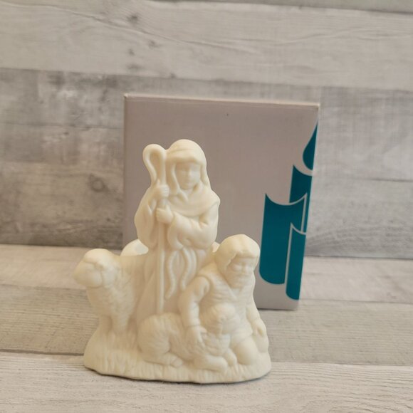 Partylite O Holy Night Shepherd Figurine With Sheep Candle Holder - Picture 1 of 8